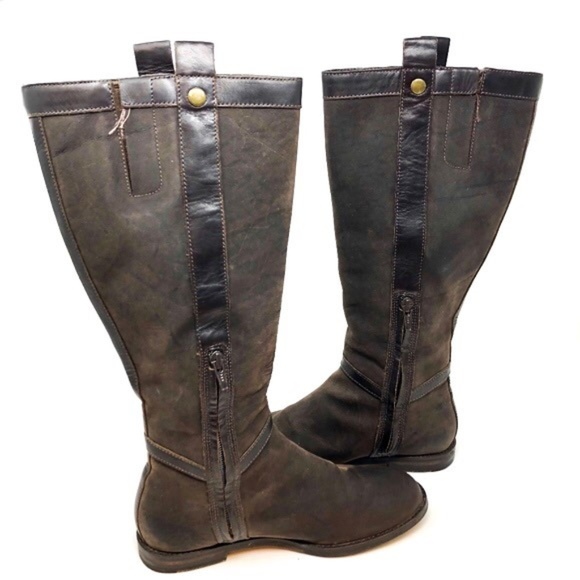 Cole Haan Brown Leather Harness Riding Boots 6 B - Picture 6 of 7